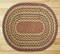 Earth Rugs C-324 Olive / Burgundy / Gray Oval Braided Rug 27" x 45"